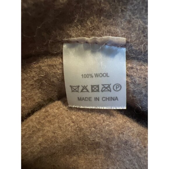 Womens Beige Wool Cloche Bucket Hat With Bow Accent - Picture 2 of 5